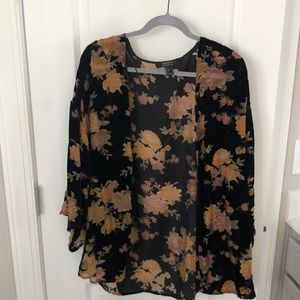 Forever 21 Velvet Floral Kimonon